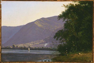 Uitzicht op het Meer van Nemi door Antoine Fèlix Boisselier